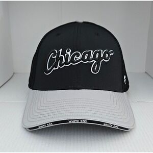 Fanatics Chicago White Sox Baseball Hat L/XL Black Gray Pennant Flex Cap